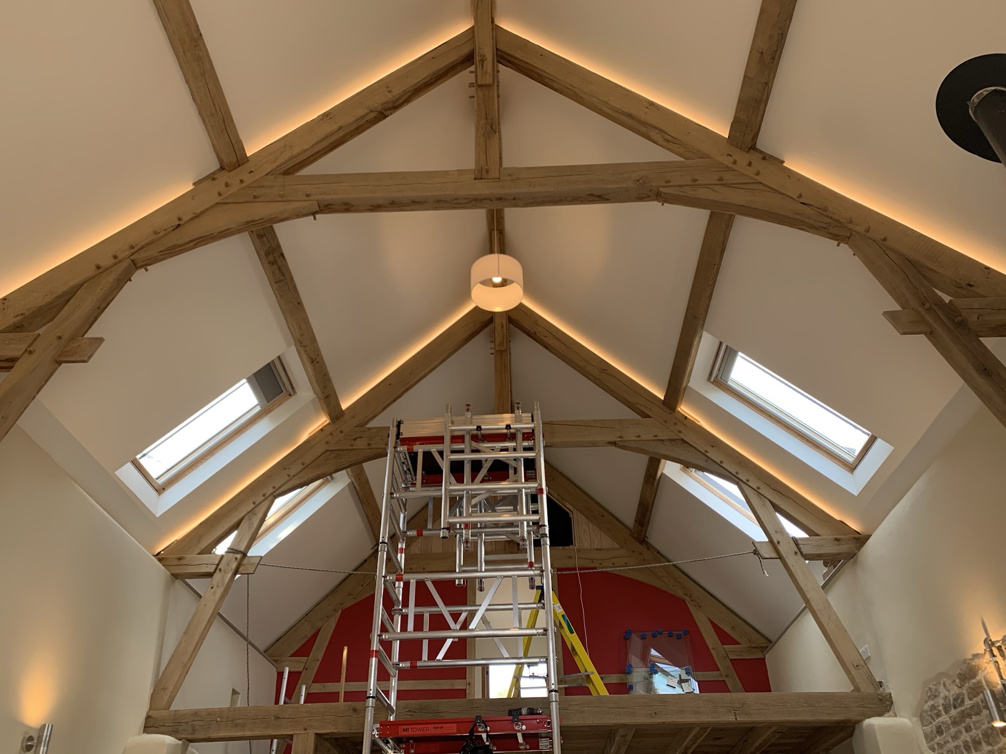 Concealed LED in an oak frame